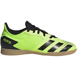 Chaussures de foot Adidas Predator 20.4 In Sala Jr EH3043 multicolore vert Chaussures de foot Adidas Predator 20.4 In Sala Jr EH3043 multicolore vert