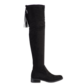 Forever Folie Cuissardes à franges noir