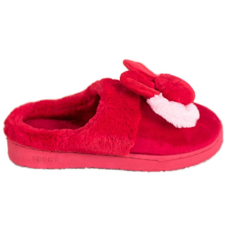 Bona Pantoufles rouges avec des dommages
