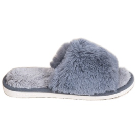 Bona Pantoufles Avec Fourrure gris Bona Pantoufles Avec Fourrure gris