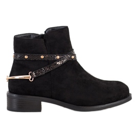 Bestelle Bottes noires à la mode le noir