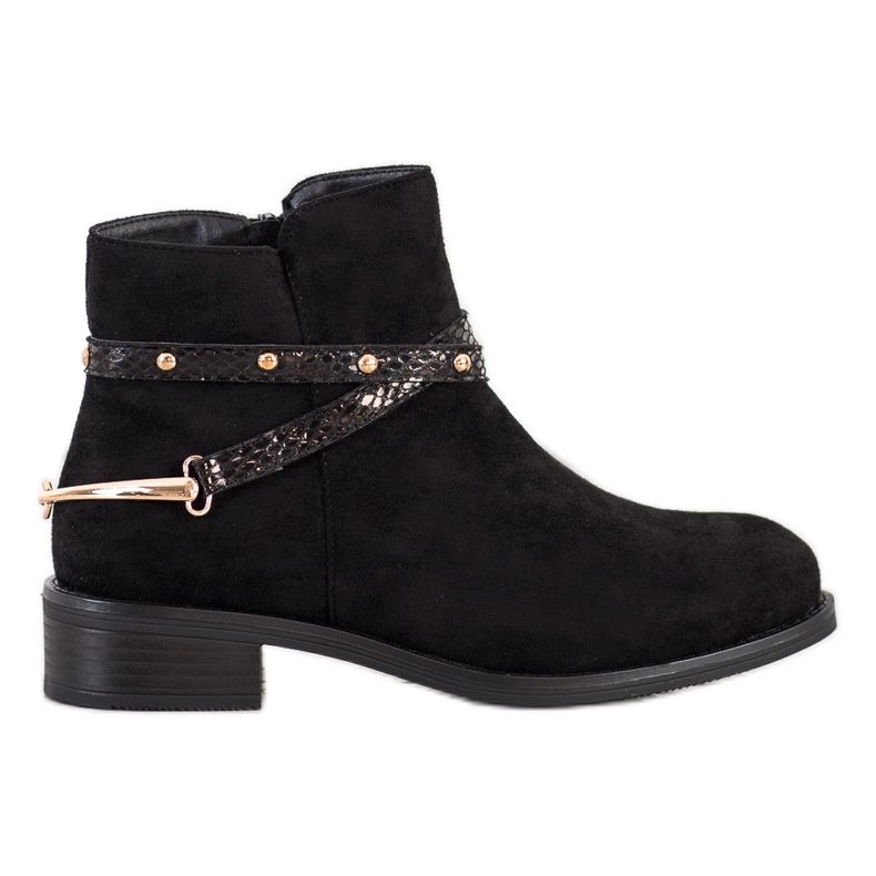 Bestelle Bottes noires à la mode le noir