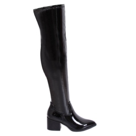 Boots laquées noires RB35P Noir