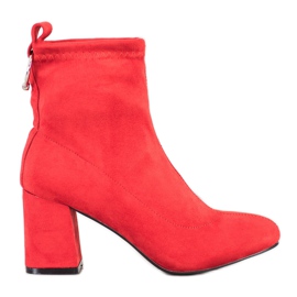 Fashion Bottes à enfiler rouge Fashion Bottes à enfiler rouge