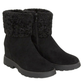 Bottes sur un coin caché noir KL-711 Black le noir