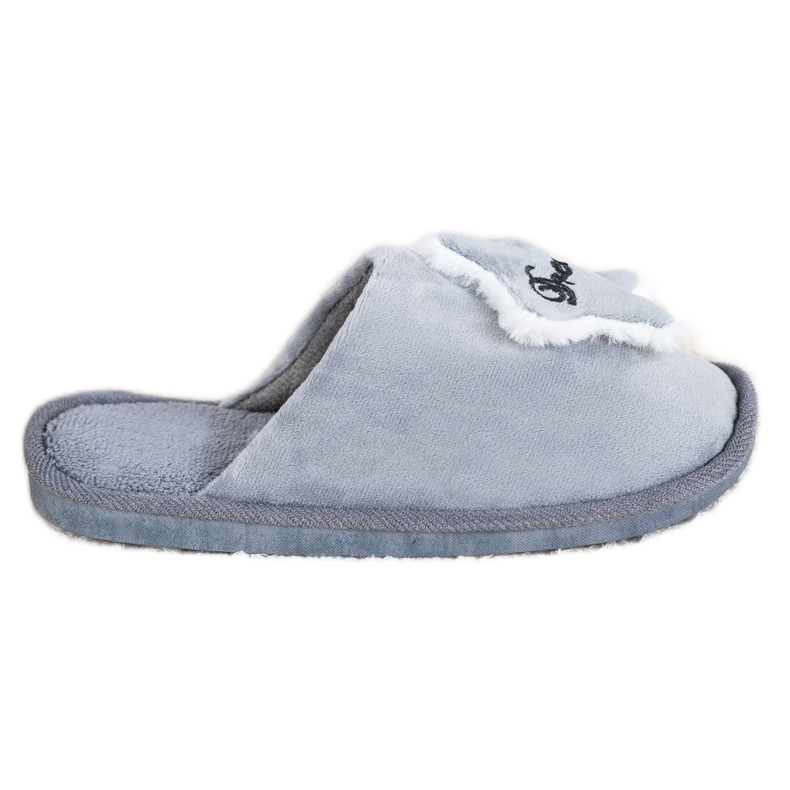 Bona Pantoufles de rêve confortables gris