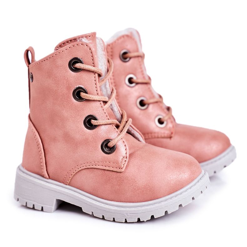 Bottes Trappeurs Enfant Chauffées Avec Fourrure Rose Mia Bottes Trappeurs Enfant Chauffées Avec Fourrure Rose Mia