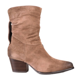 Vinceza Bottes de cowboy hautes marron brun