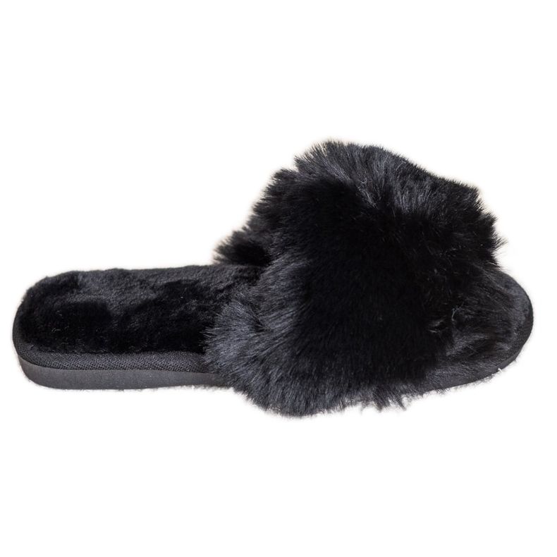 Bona Pantoufles noires élégantes le noir