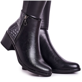 PJ1 Bottes Chaudes Femme À Talons Hauts Imprimé Animal Noir Confidence