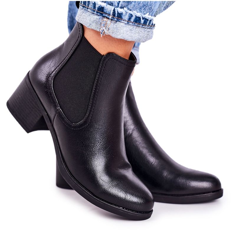 Bottes Chaudes Femme Jodhpur boots On Heel Black Forevermore le noir Bottes Chaudes Femme Jodhpur boots On Heel Black Forevermore le noir