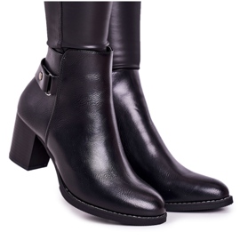 PJ1 Bottes chaudes classiques pour femmes sur un talon noir imparable le noir
