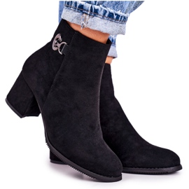 PJ1 Bottes chaudes classiques pour femmes sur un talon noir Success