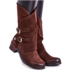 SEA Bottes chaudes pour femmes à boucles marron Cassidy brun