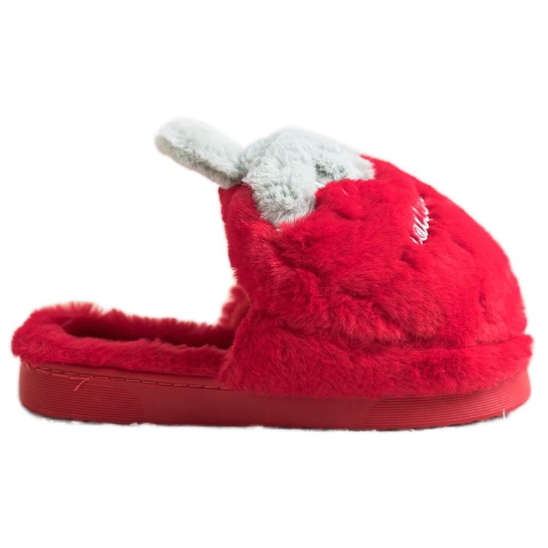 Bona Pantoufles à la fraise rouge gris Bona Pantoufles à la fraise rouge gris