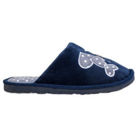 Bona Chaussons chauds Happy Comfort bleu marine