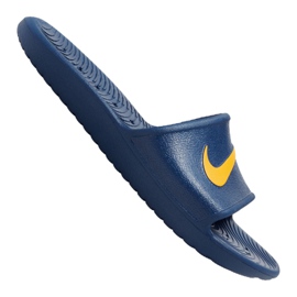 Claquettes Nike Kawa Shower M 832528-407 bleu marin jaune