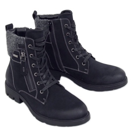 Bottes en bois noir pour femme 4058 Noir le noir