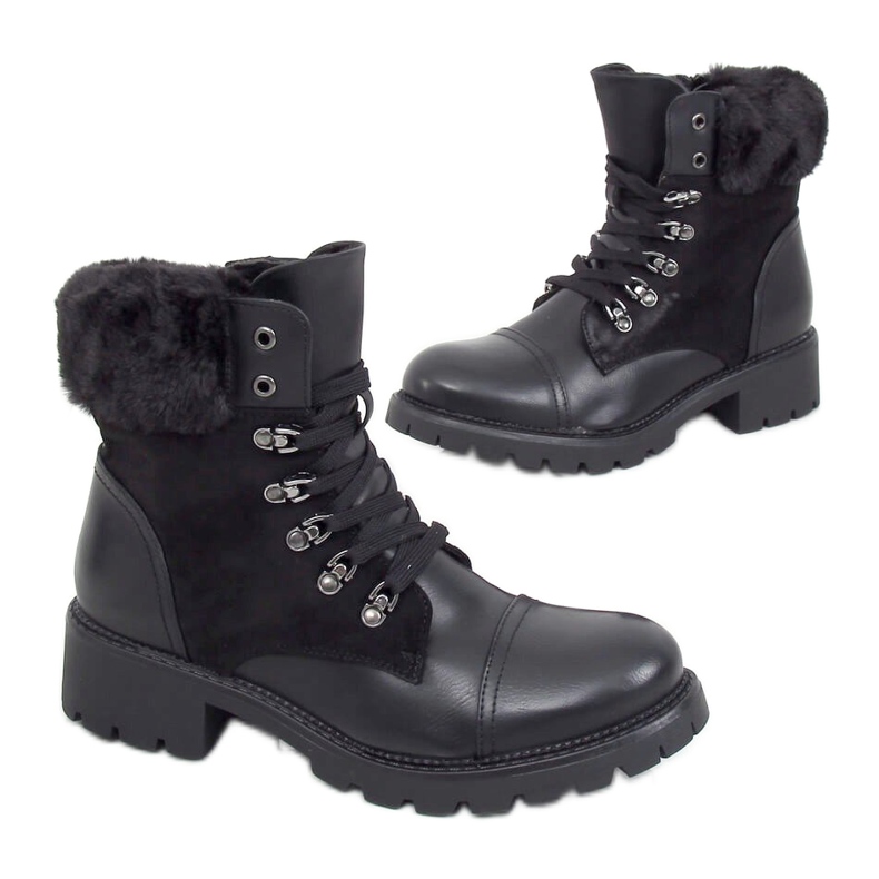 Noir Bottines à lacets 4063 Noir le noir