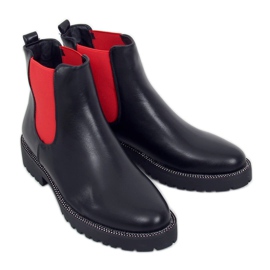 Bottines Chelsea noires pour femmes 15602-9 Noir