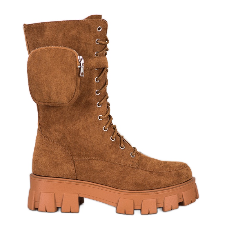 Seastar Bottes en daim avec poche brun jaune