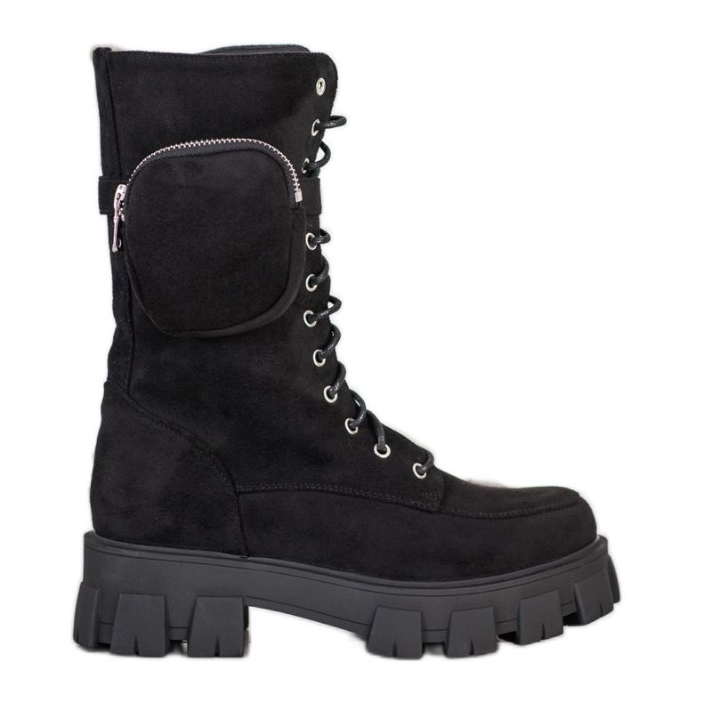 Seastar Bottes en daim avec poche le noir