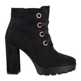 Juliet Bottines à lacets noir