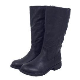 Bottes noires, noires, 1090-PG Noir