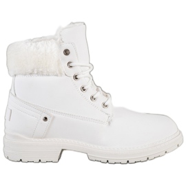 SHELOVET Bottes de randonnée avec fourrure blanc