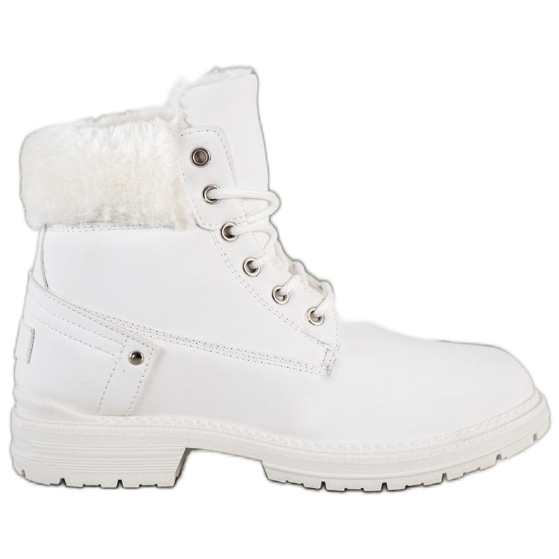 SHELOVET Bottes de randonnée avec fourrure blanche