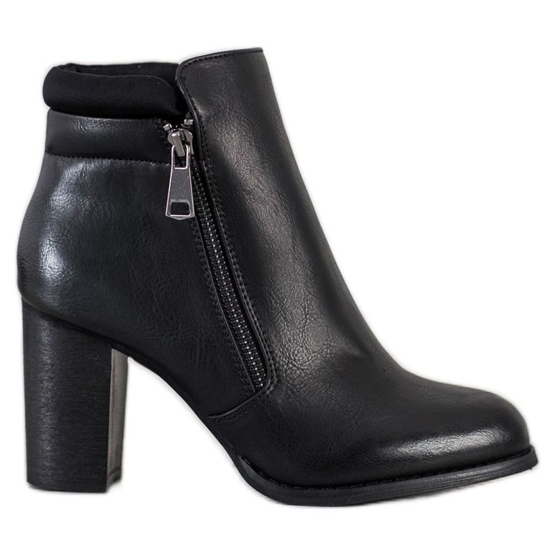 Super Mode Bottes classiques avec une fermeture éclair le noir
