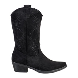 Marquiz Bottes de cowboy avec un motif le noir