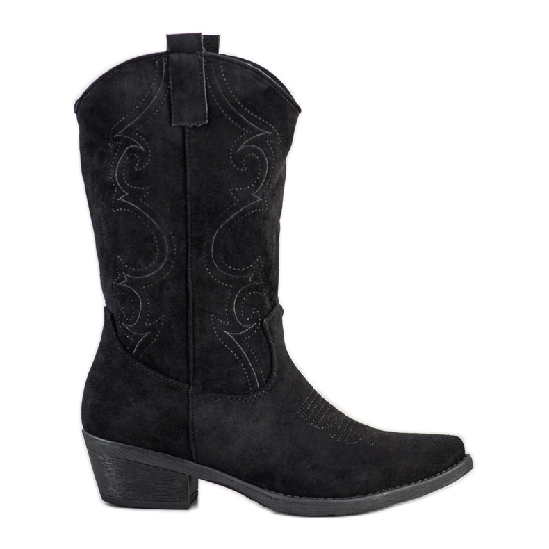 Marquiz Bottes de cowboy avec un motif le noir