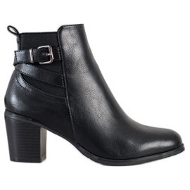Ideal Shoes Bottes noires décontractées le noir