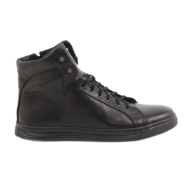 Baskets cuir homme KENT noir Chris le noir