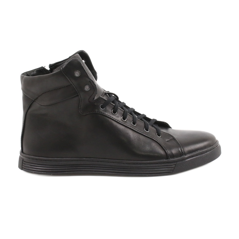 Baskets cuir homme KENT noir Chris le noir