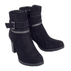 Bottines noires à talons BH126-KB Noir le noir