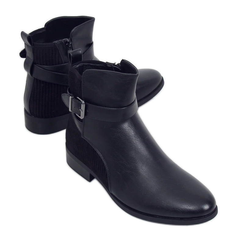 Bottines femme noires 1058 Noir le noir
