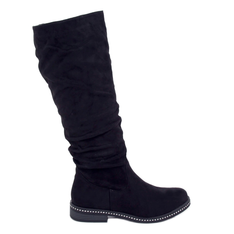 Bottines en daim noir 1268J16 Noir le noir