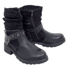 Noir 4514 Bottes noires sur le protecteur le noir Noir 4514 Bottes noires sur le protecteur le noir