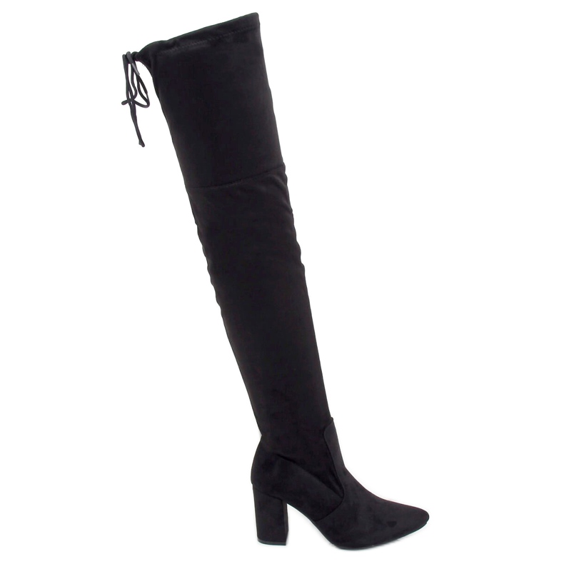 Bottines noires à talons LH57-1 Noir le noir
