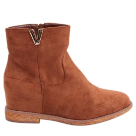 BM Bottes sur un camel compensé caché ZT1013 Camel brun