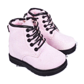 Bottes chaudes en brocart pour enfants Trappers Rose Ariel