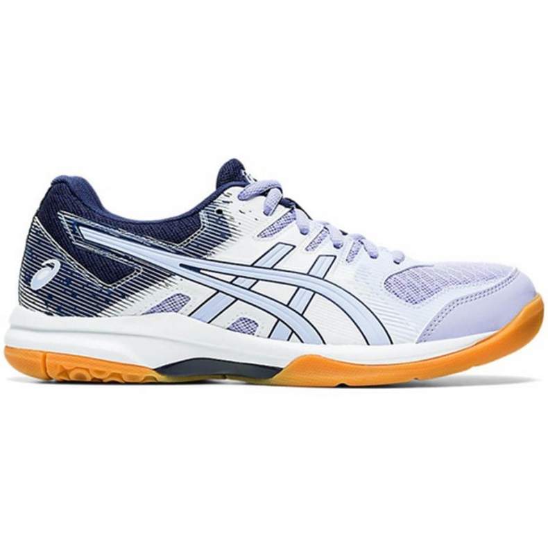 Asics Gel Rocket 9 W 1072A034 103 chaussures de volley-ball bleu marine, blanc, violet blanche Asics Gel Rocket 9 W 1072A034 103 chaussures de volley-ball bleu marine, blanc, violet blanche