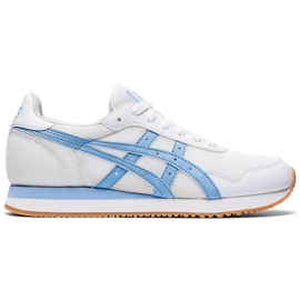 Asics Tiger Runner chaussures pour femmes blanc et bleu 1192A160 102 blanche