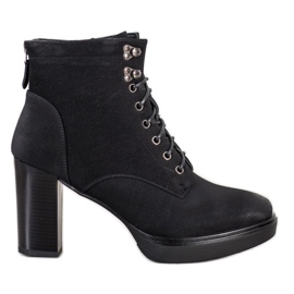 Sabatina Bottines à lacets sur un poteau noir