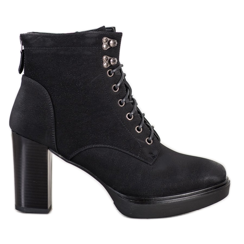 Sabatina Bottines à lacets sur un poteau le noir Sabatina Bottines à lacets sur un poteau le noir