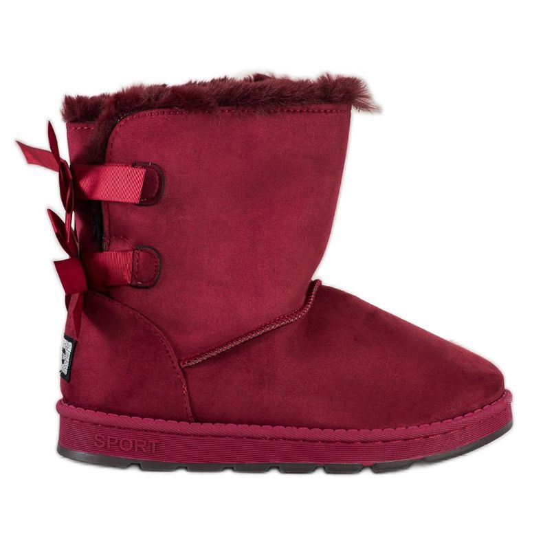 Bona Mukluki marron avec nœuds rouge Bona Mukluki marron avec nœuds rouge