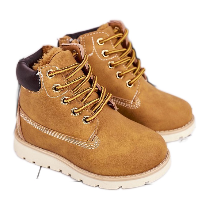Bottes Chaudes Enfant Trappeurs Caramel Woody multicolore jaune