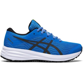 Chaussures de course Asics Patriot 12 Gs Jr 1014A139 401 le noir bleu